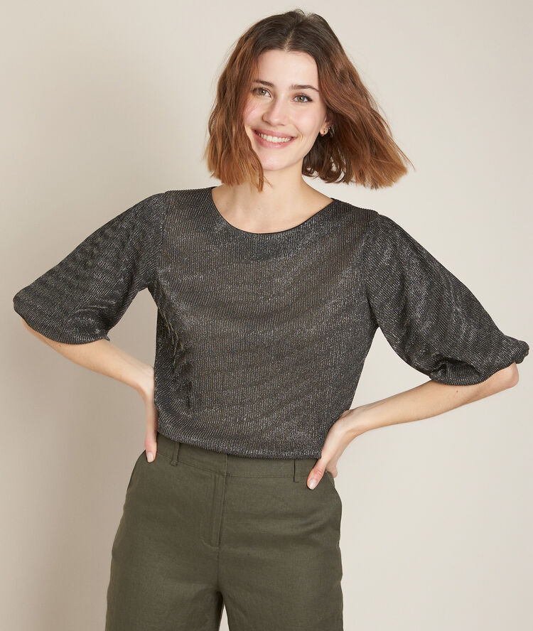 Reve lurex top leaf.