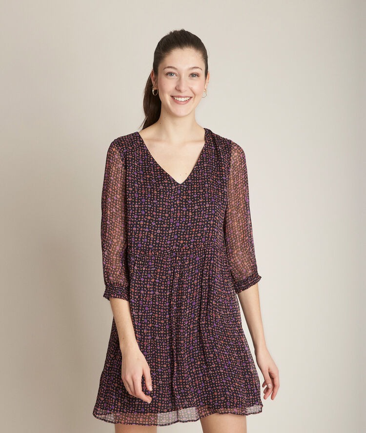 Clarisse printed dress black.