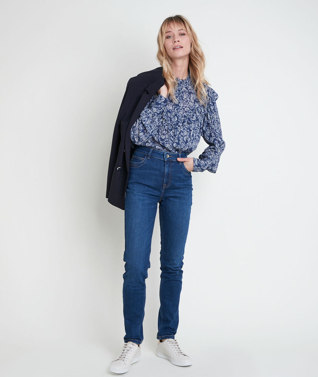 Themis navy print blouse | 1-2-3 Themis navy print blouse PhotoZ | 1-2-3