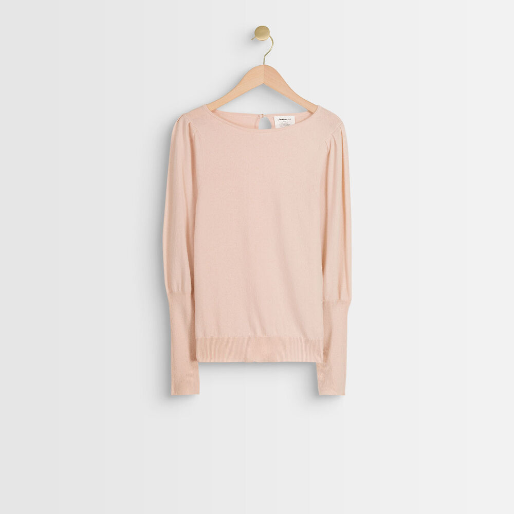 Ribambelle powder-coloured cashmere pullover poudre.