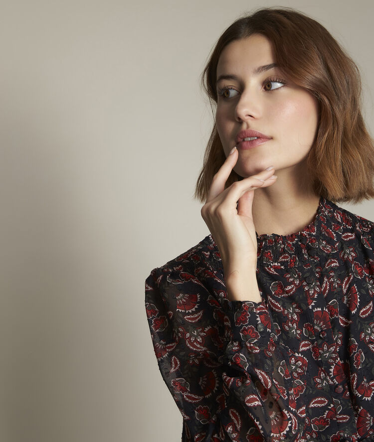 Eve marie printed blouse black.