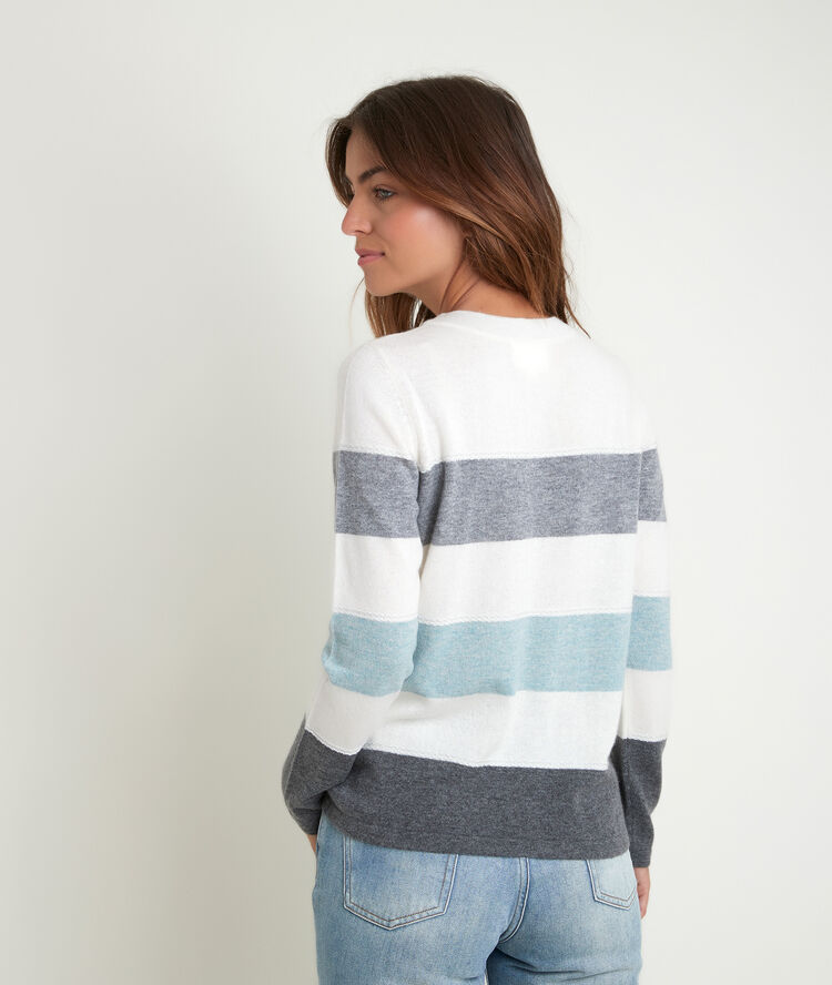 Ray celadon striped pullover celadon.