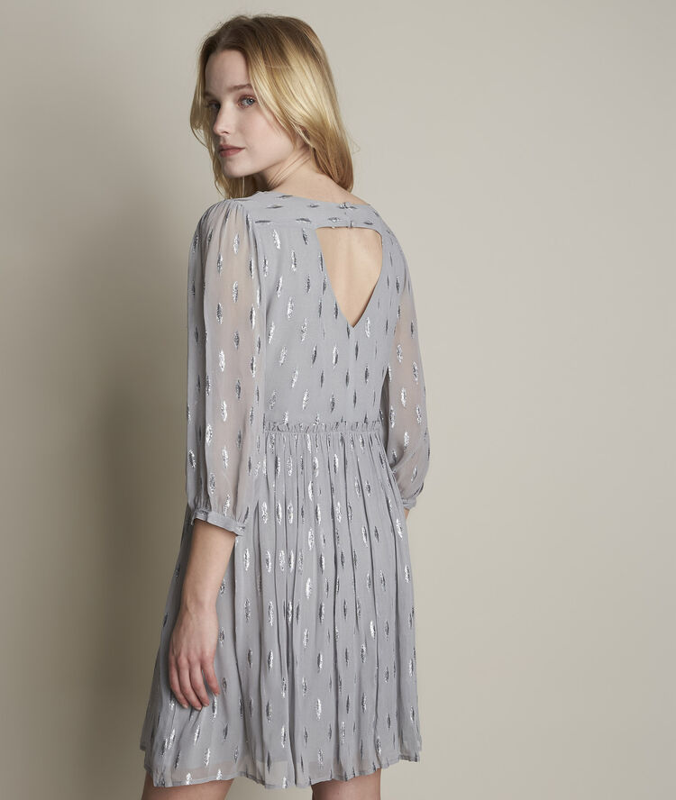 Oc&eacute;ane grey marl lurex dress mouse grey.