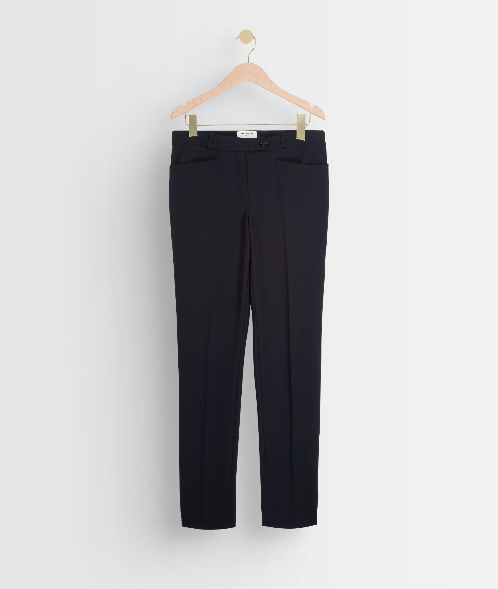 Valero navy slim-fit tailored trousers 