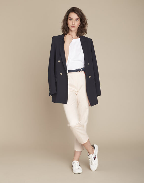 Rubis powder-coloured cigarette trousers | 1-2-3 Rubis powder-coloured cigarette trousers PhotoZ | 1-2-3