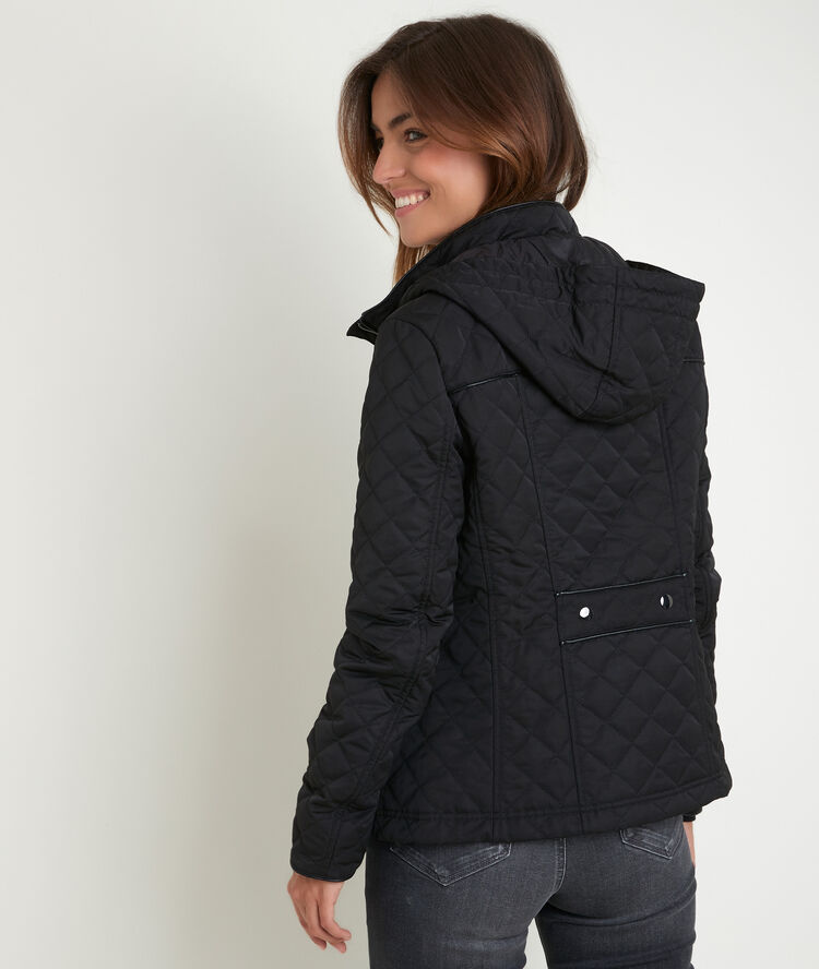 Quathy black hooded parka noir.