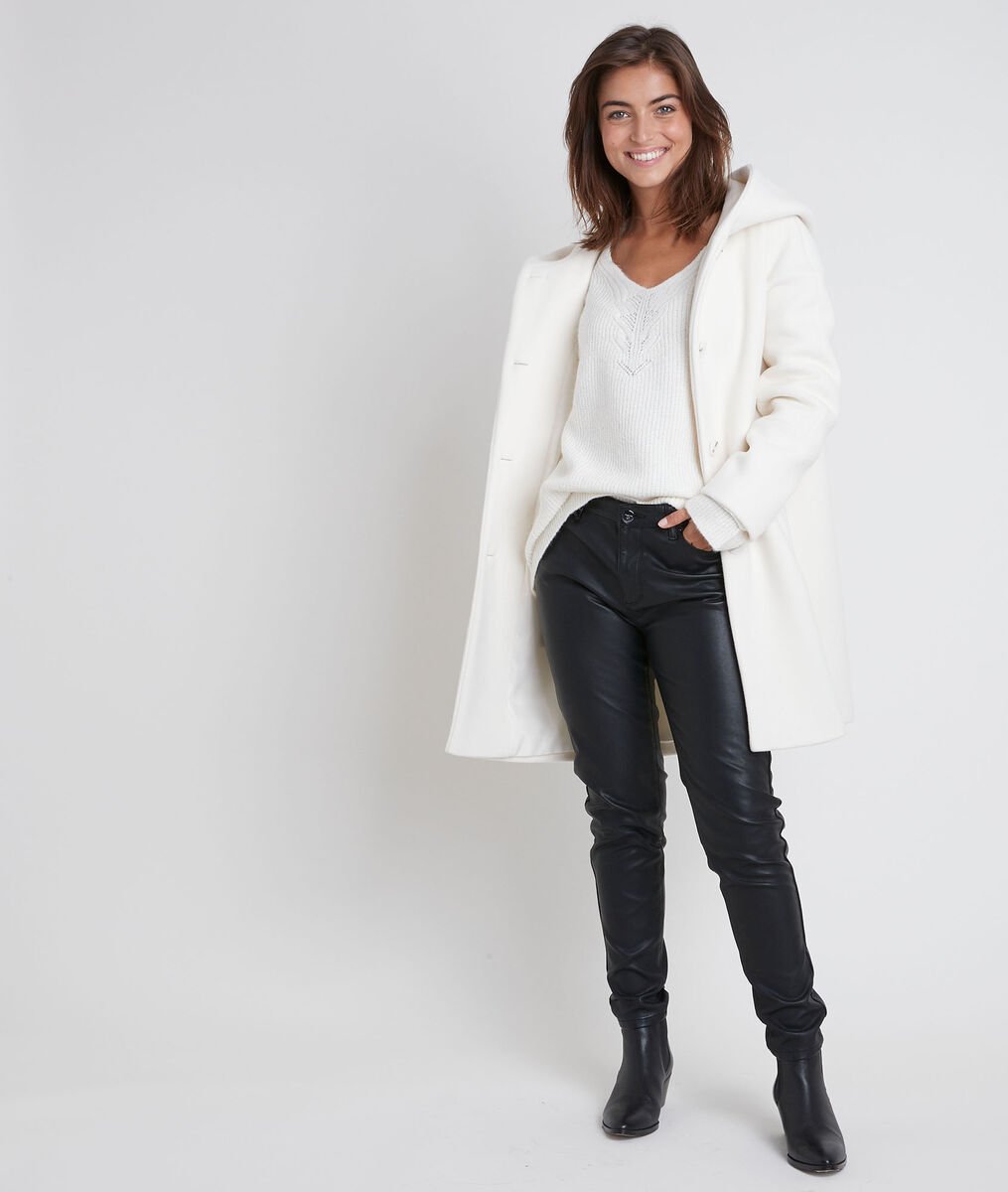 Ocea cream wool blend coat | 1-2-3 Ocea cream wool blend coat PhotoZ | 1-2-3