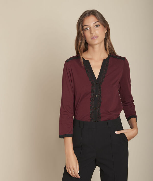 Claire T-shirt with lace neckline PhotoZ | 1-2-3