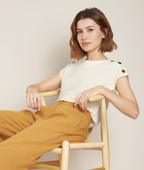 Royal greige linen t-shirt | 1-2-3 Royal greige linen t-shirt PhotoZ | 1-2-3