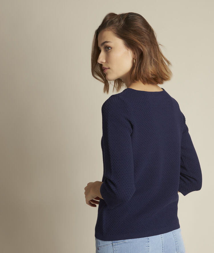 Delta navy blue boatneck jumper ink.