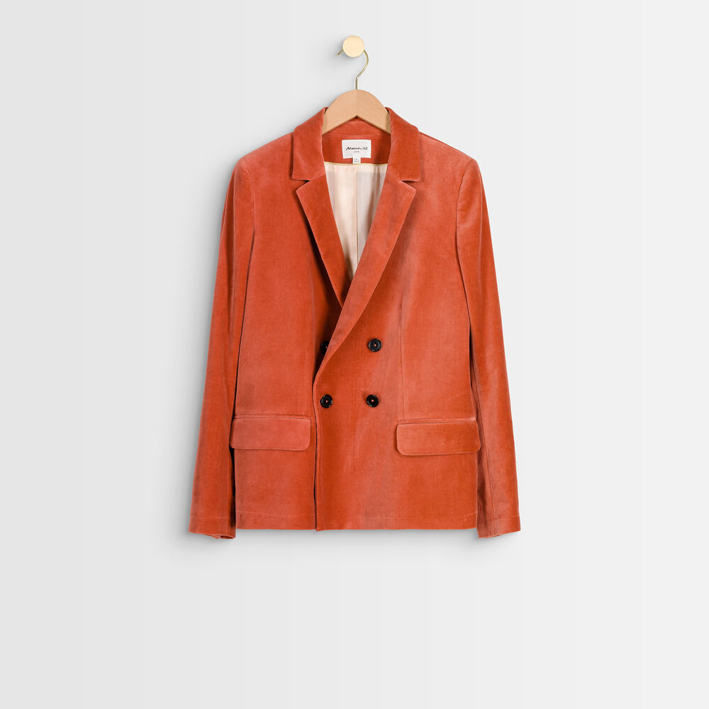 Tilleul velvet jacket goyave.