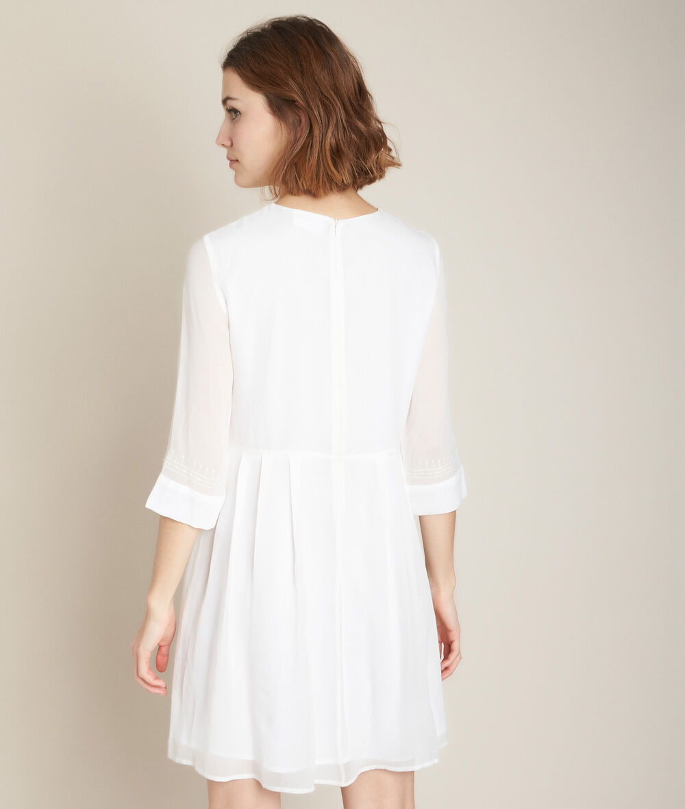 Celina embroidered dress ecru.