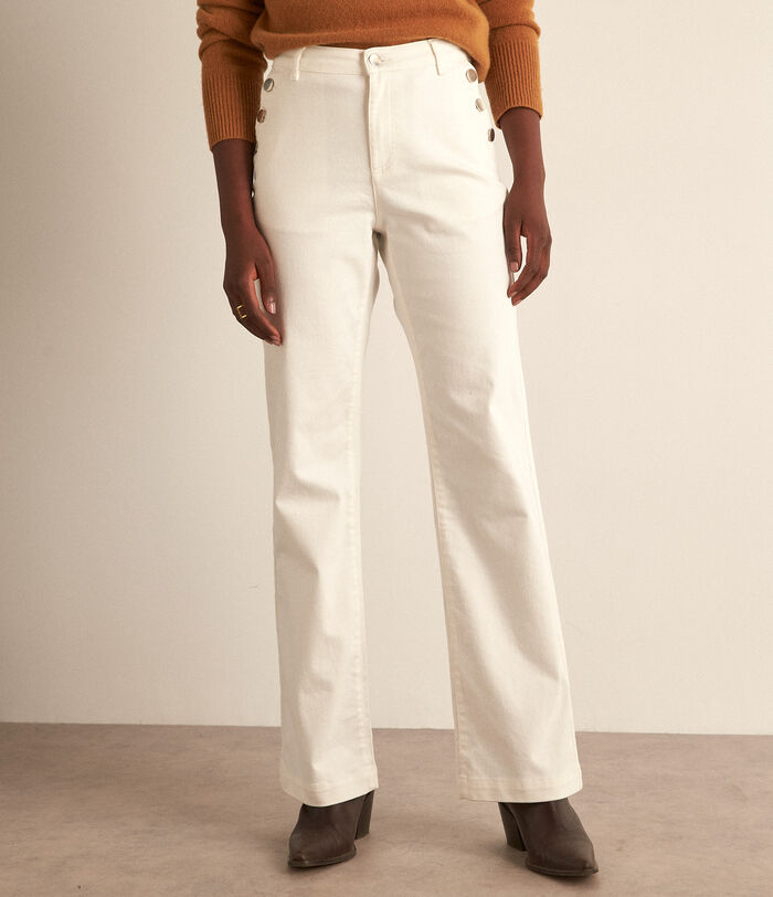 NINON ecru cotton flared sailor jeans  PhotoZ | 1-2-3