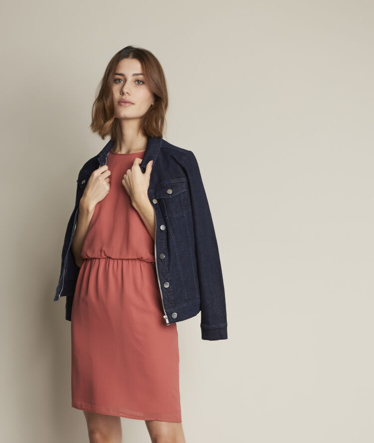 Ode pink silk dress pale pink.