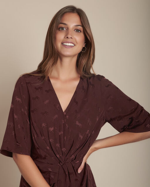 Imagine Jacquard horse print dress (1) - Maison 123