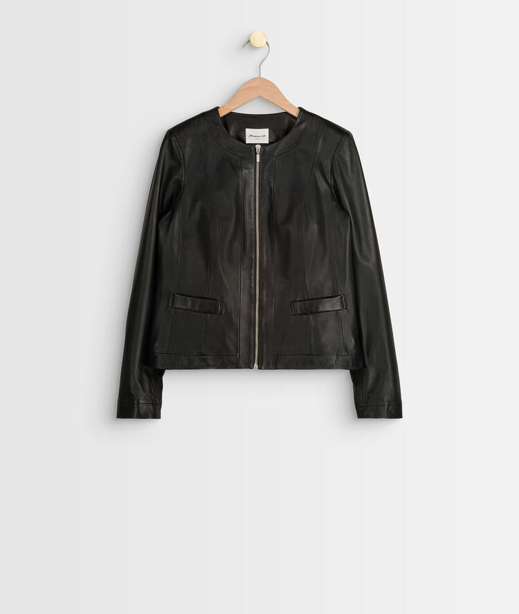 Tillia leather jacket noir.