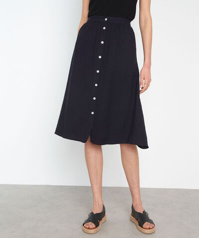Dhelia navy cotton midi skirt PhotoZ | 1-2-3