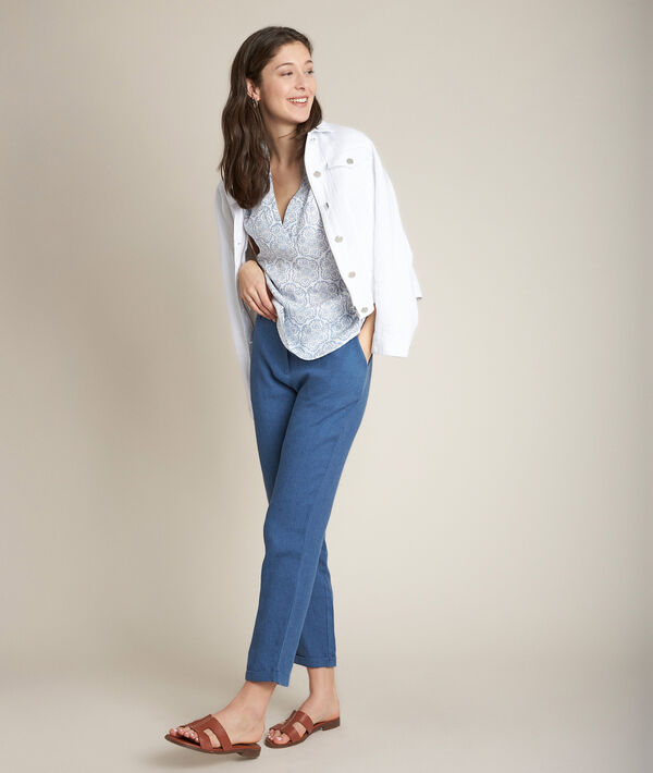 Ignacio indigo linen chinos | 1-2-3 Ignacio indigo linen chinos PhotoZ | 1-2-3