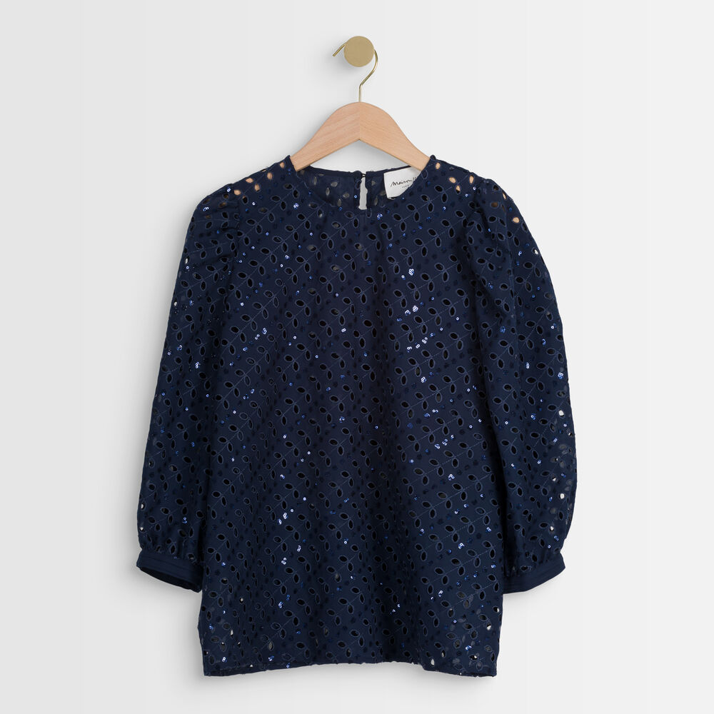 Tahel embroidered top marine.