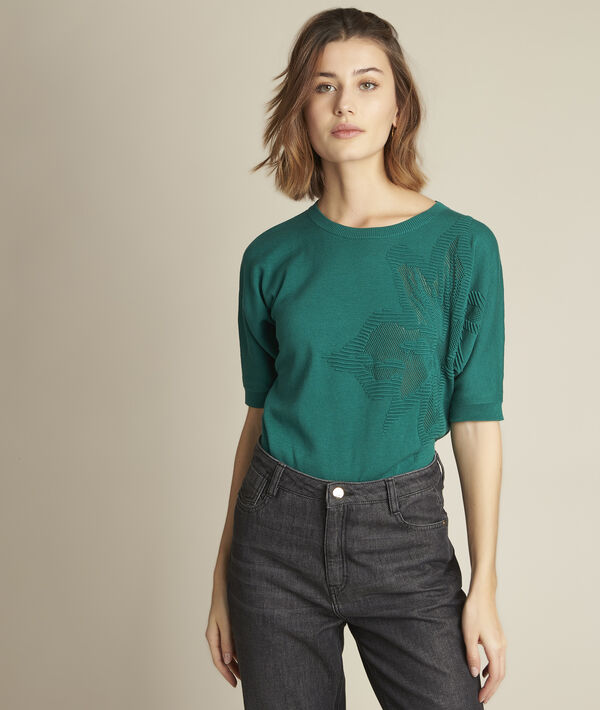 Dahlia ottoman jacquard jumper | 1-2-3 Dahlia ottoman jacquard jumper PhotoZ | 1-2-3