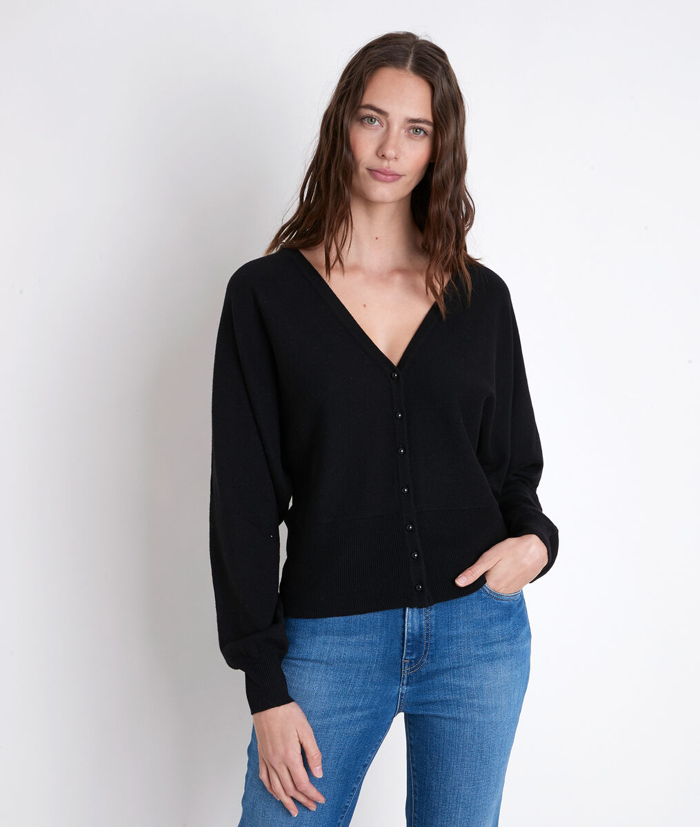 ALDO black wool-blend cardigan | 1-2-3 ALDO black wool-blend cardigan PhotoZ | 1-2-3