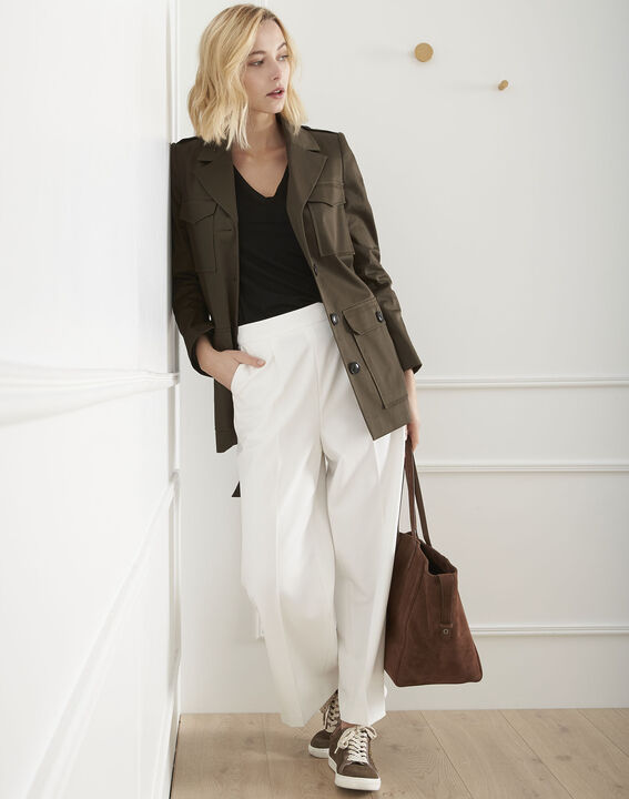 Germain white loose-fit cropped trousers | 1-2-3 Germain white loose-fit cropped trousers PhotoZ | 1-2-3