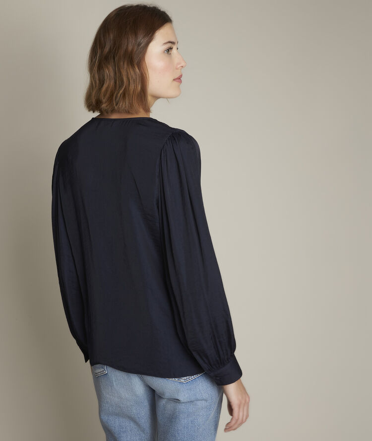 Elvera floaty navy blue blouse navy blue.