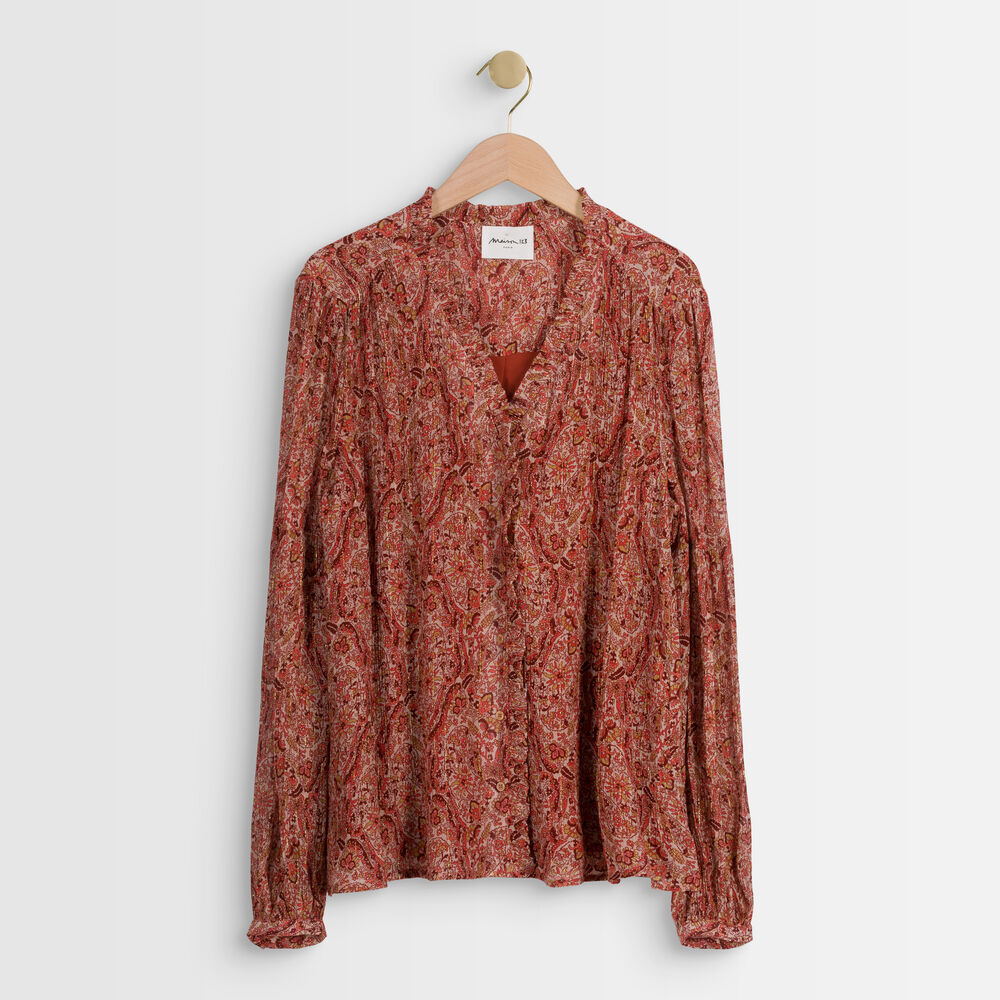 Tollya beige print blouse beige.