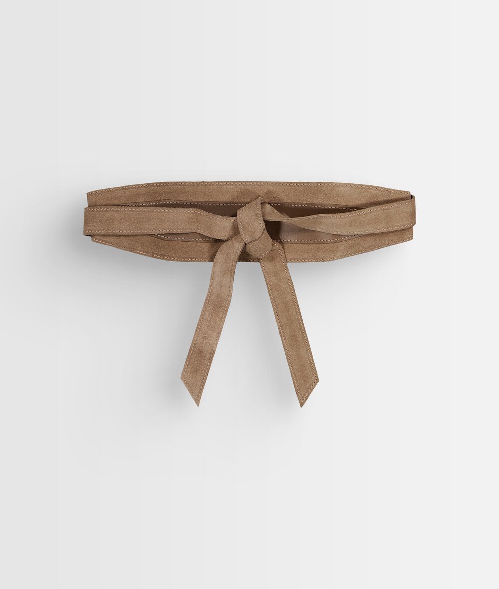 Eddy wide beige leather belt beige.