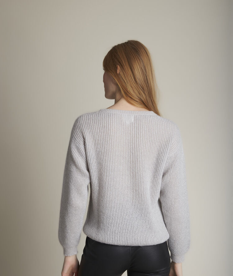 Flamboyant grey marl jumper mouse grey.