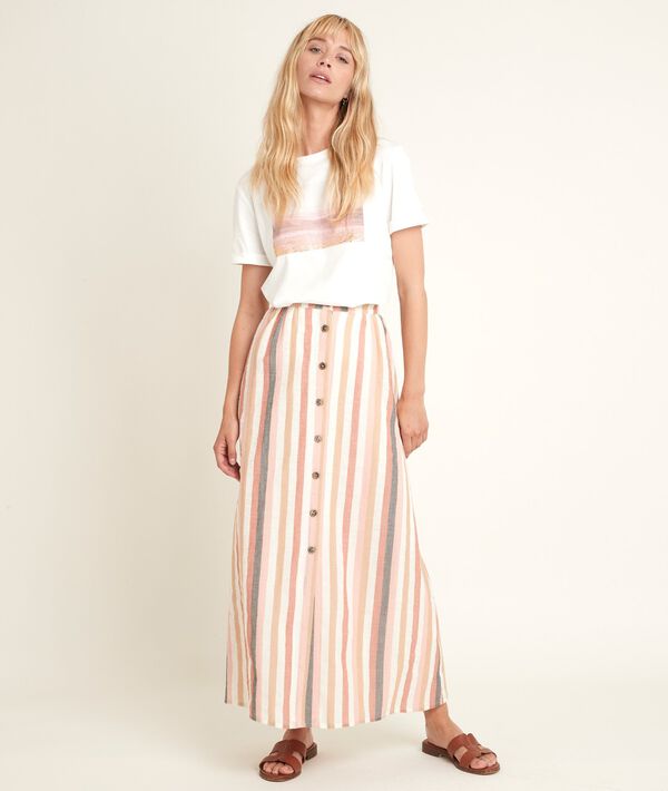Genny striped buttoned skirt | 1-2-3 Genny striped buttoned skirt PhotoZ | 1-2-3
