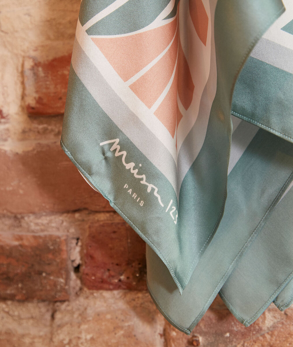 Hedwige printed silk square scarf | 1-2-3 Hedwige printed silk square scarf PhotoZ | 1-2-3