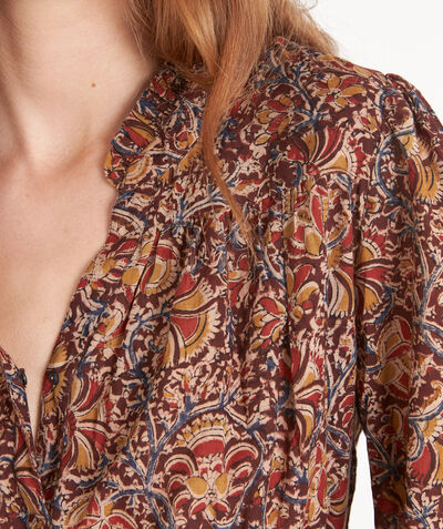 CLEMENTINE garnet cotton print blouse  PhotoZ | 1-2-3