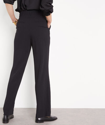 DEREK belted black flowing trousers  PhotoZ | 1-2-3