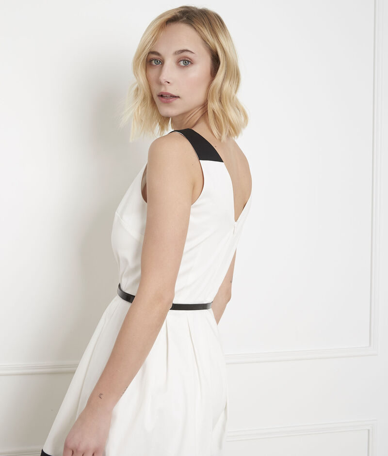 Hisis black & white colourblock dress black/white.