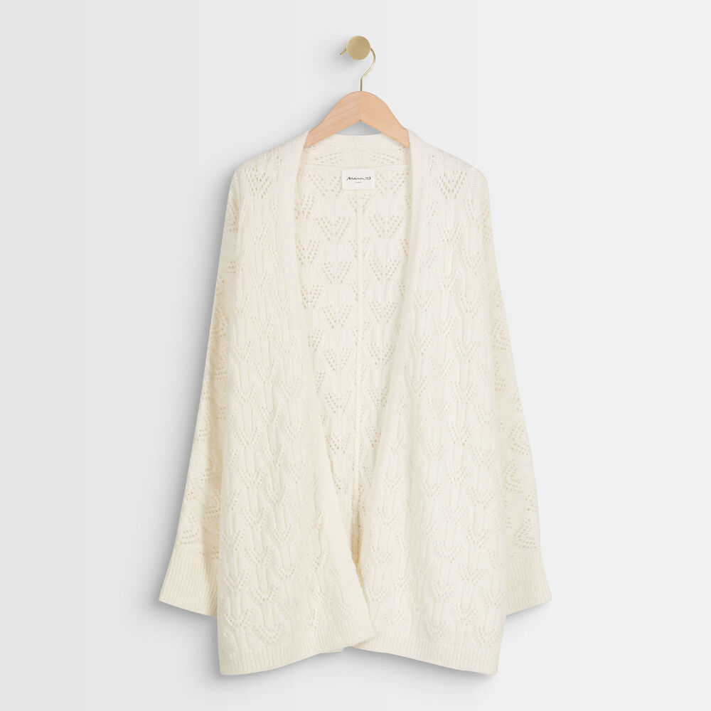 Alesia cream alpaca blend cardigan creme.