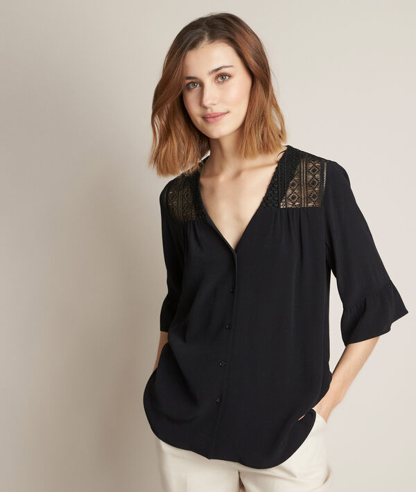 Eddie black lace blouse | 1-2-3 Eddie black lace blouse PhotoZ | 1-2-3