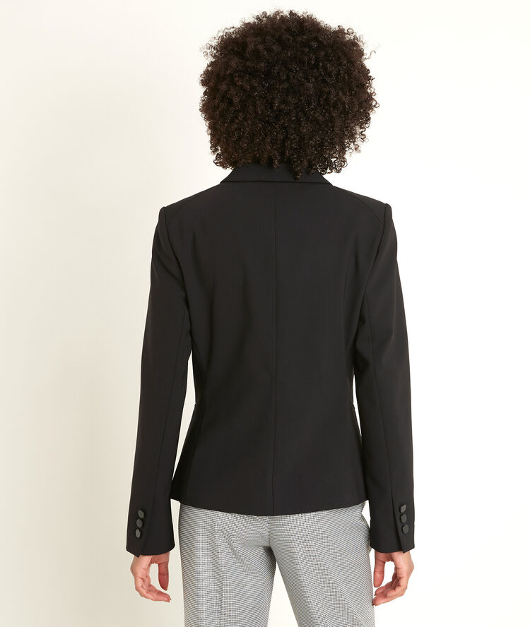 Sarry black microfibre jacket black.