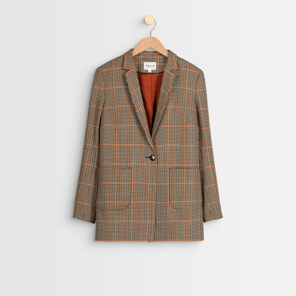 Thais checked jacket cannelle.