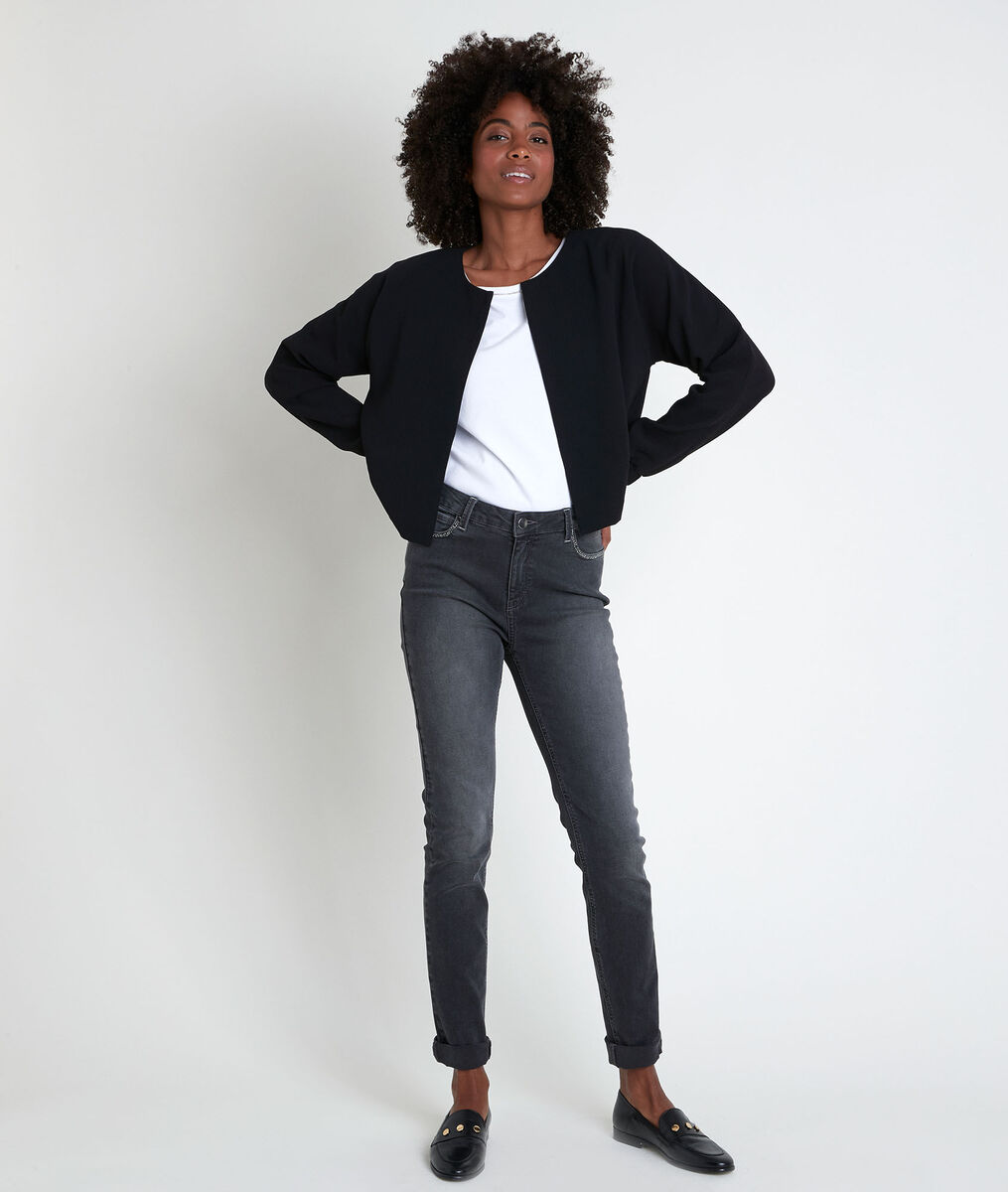 TAYA black crepe jacket | 1-2-3 TAYA black crepe jacket PhotoZ | 1-2-3