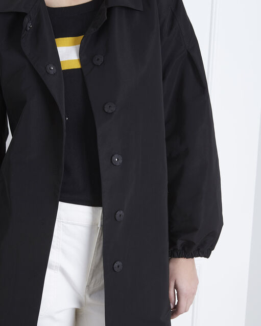 Daniela black belted trench coat black.