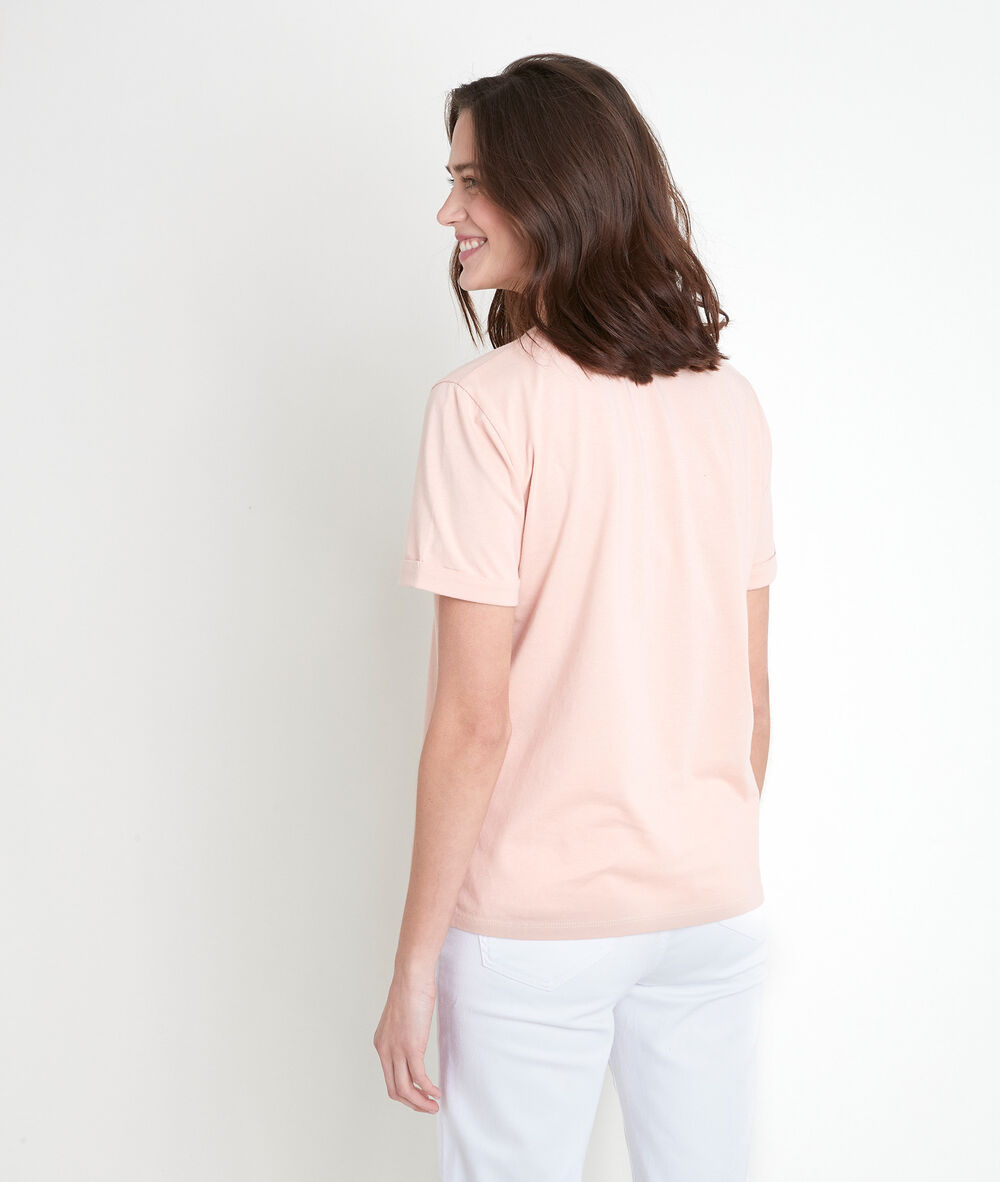 Ibiza pink screen-print t-shirt buvard.