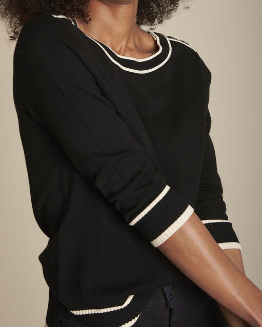 Fontenay black graphic pullover  (1) - Maison 123