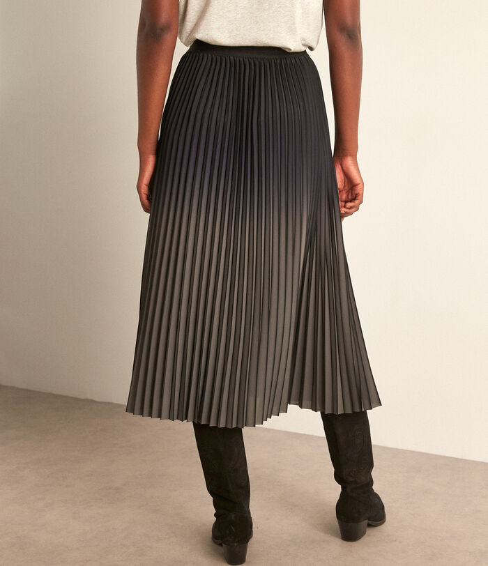 Fatel grey tie-dye pleated midi skirt PhotoZ | 1-2-3