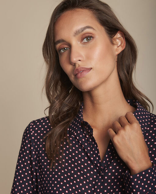 Manille navy polka dot print shirt (2) - Maison 123