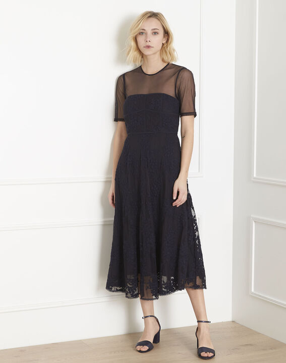 Hester navy lace and tulle dress | 1-2-3 Hester navy lace and tulle dress PhotoZ | 1-2-3
