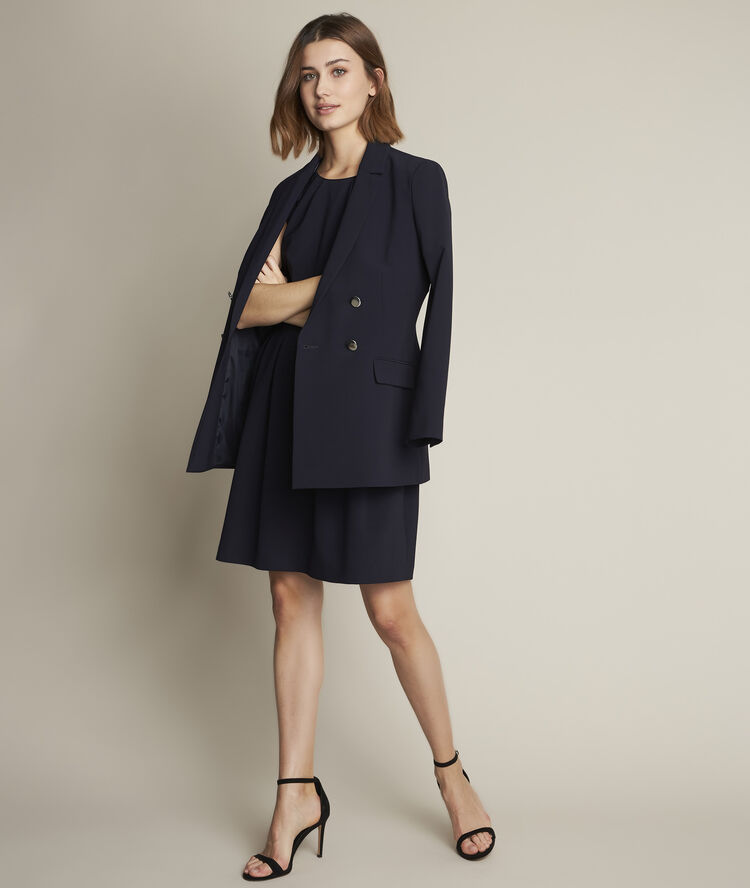 Camille navy corolla dress navy blue.