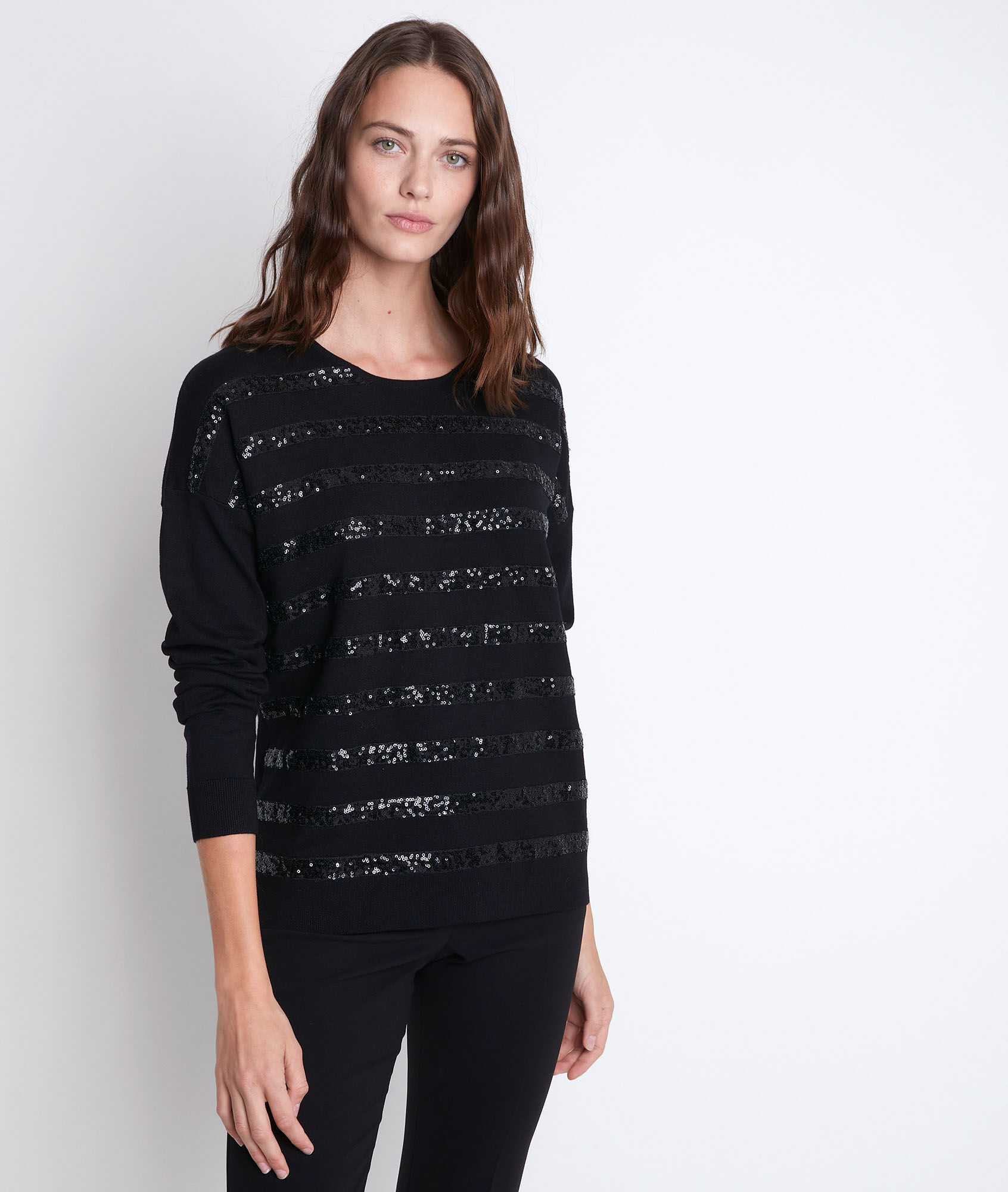 sparkly striped jumper