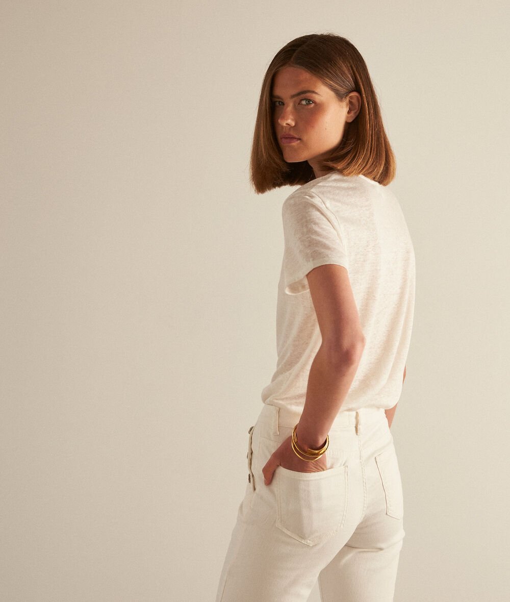 MOONLIGHT white linen T-shirt PhotoZ | 1-2-3