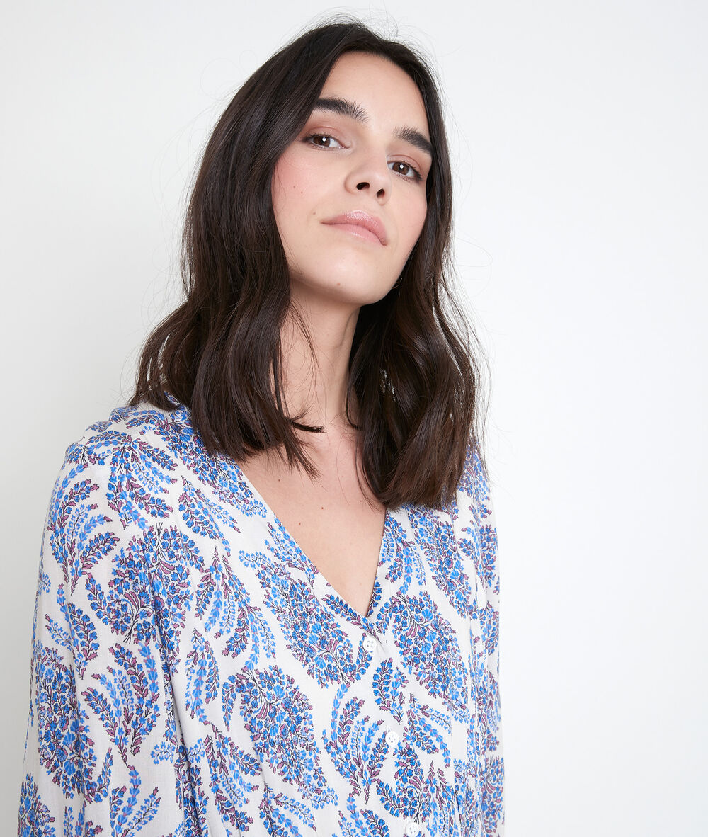 Louvina forget-me-not print maxi dress myosotis.